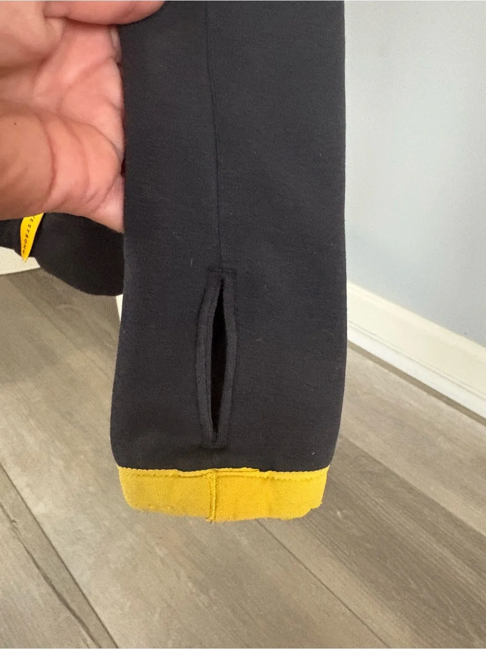 Nike Black Live Strong Hoodie with yellow accents